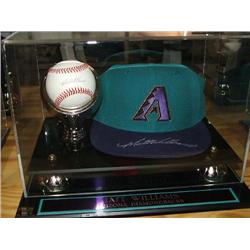 SIGNED CAP & SIGNED BASEBALL W/CASE