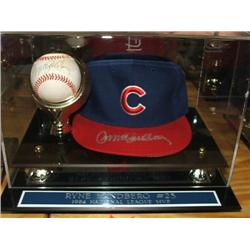 SIGNED CAP & SIGNED BASEBALL W/CASE
