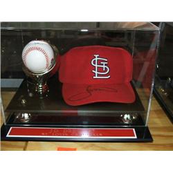 SIGNED CAP & SIGNED BASEBALL W/CASE