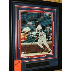 (1) SIGNED PHOTO W/FRAME W/ENGRAVED