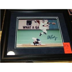 SIGNED PHOTO W/FRAME W/ENGRAVED
