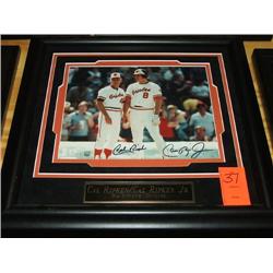 SIGNED PHOTO W/FRAME-CAL RIPKEN, JR.,