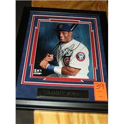 SIGNED PHOTO W/FRAME-SAMMY SOSA, PHOTO
