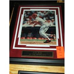 SIGNED PHOTO W/FRAME-PETE ROSE "ALL