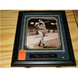 SIGNED PHOTO W/FRAME-TED WILLIAMS