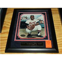 SIGNED PHOTO W/FRAME-HANK AARON
