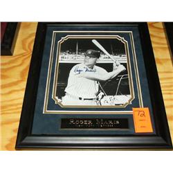 SIGNED PHOTO W/FRAME-ROGER MARIS
