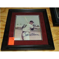 SIGNED PHOTO W/FRAME-TED WILLIAMS #9