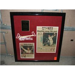SIGNED PHOTO 20" X 20" W/FRAME,