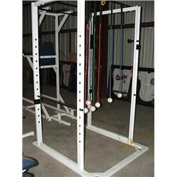 (1) SQUAT STAND W/HANGING BASEBALLS