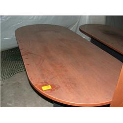 (1) OVAL TABLE/PARTICLE BOARD