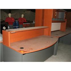 (1) COMPUTER DESK/PARTICLE, (1)