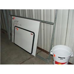 (1) SMALL WHITE BD., (1) LG. WHITE