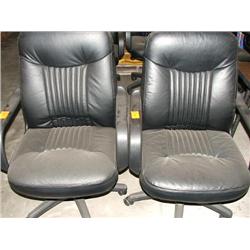 (2) BLACK ARM CHAIRS