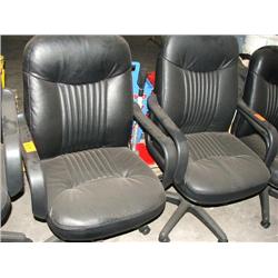(2) BLACK ARM CHAIRS