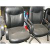 Image 1 : (2) BLACK ARM CHAIRS