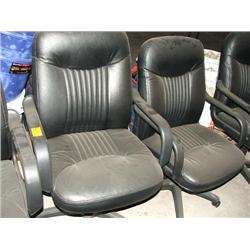 (2) BLACK ARM CHAIRS
