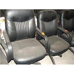 (2) BLACK ARM CHAIRS