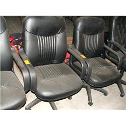 (2) BLACK ARM CHAIRS