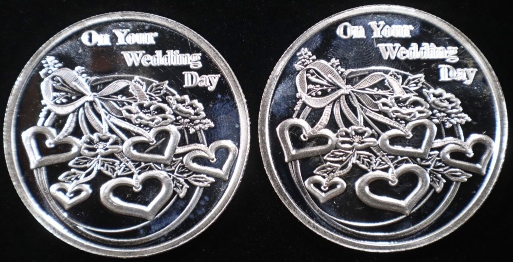 (2) 1 OZ .999 SILV 2024 ON YOUR WEDDING DAY ROUNDS