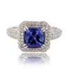 Image 1 : 2.26 ctw Tanzanite and 1.01 ctw Diamond 14K White Gold Ring