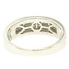 Image 4 : 14k Solid White Gold 0.56 ctw 2 Row Invisible Set Princess Cut Diamond Band Ring