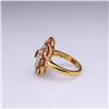 Image 4 : Heavy 18k Yellow Gold Ruby & Diamond Art Deco Style Ring