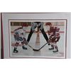 Image 1 : Framed Team Canada & Team CCCP Hockey Players Painting