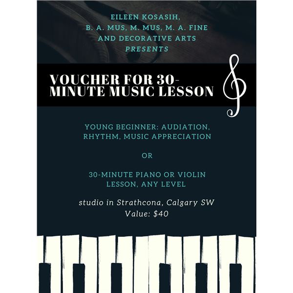 Eileen Kosasih - 30 Minute Music Lesson