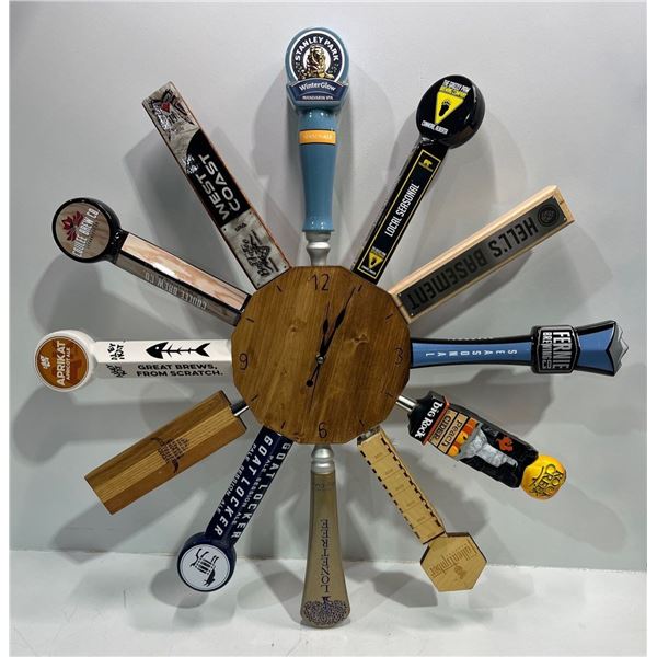 Beer Tap Handle Wall Clock (tap handles are removable)