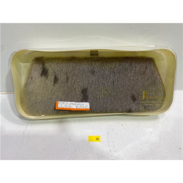 1950's Seal Skin Clutch Purse
