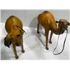 Image 2 : Pair of Hand Carved Wooden Camels, wrapped in Leather