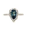 Image 1 : Exotic Blue Madagascar Sapphire and Diamond Ring