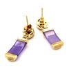 Image 4 : Amethyst Earrings with Lavender Jade Jadeite Drops