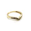Image 2 : 14k Yellow Gold Channel Set Diamond Chevron Ring