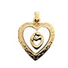 Image 1 : 14k Yellow Gold Mother of Pearl Heart Locket Pendant