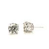Image 2 : 2.15 CTW Diamond Solitaire Stud Earrings 4-Prong