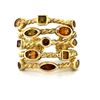 Image 1 : David Yurman 18K Open-Shank Citrine Confetti Ring