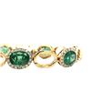 Image 2 : Emerald and Diamond Halo Elliptical Link Bracelet