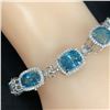 Image 8 : WG Blue Zircon and Diamond Bracelet