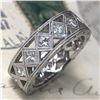 Image 5 : Platinum & Princess-Cut Diamond Wide Eternity Band