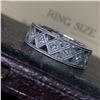 Image 7 : Platinum & Princess-Cut Diamond Wide Eternity Band