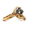 Image 2 : 14k Yellow Gold Diamond Swirl Cocktail Ring