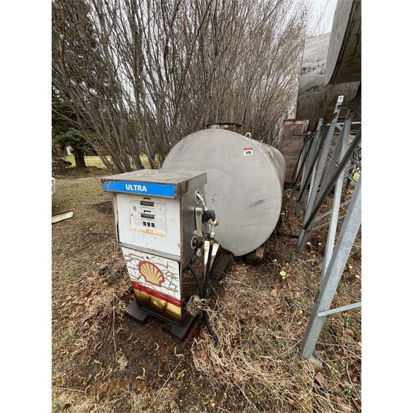 2000gal Fuel Tank (On Ground) and Shell fuel 110 pump.