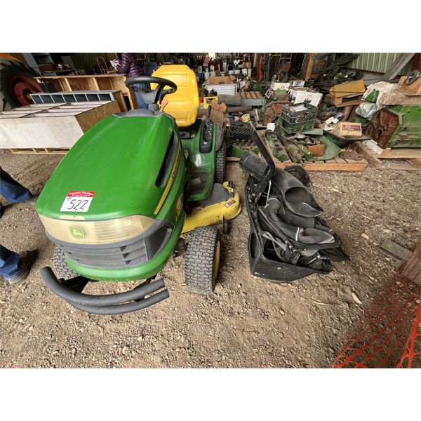 John Deere LA165 Lawn Mower with Bagger, 48in deck, 168Hrs, New Blades & Filter