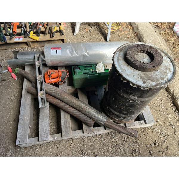 Metal Sheeting, Brad Nailer, Jigsaw, Level, Flex Pipe