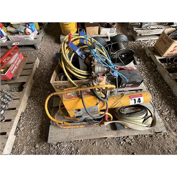 Duck Banger, Battery Charger, ComeALong, Air Hose Reel, Block & Tackle, Hose Reels