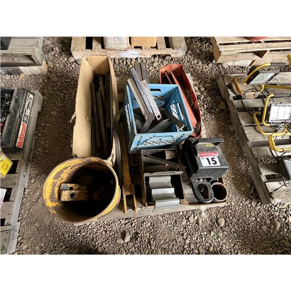 2000lb Electric winch, Metal Tubing, Various Metal Pieces