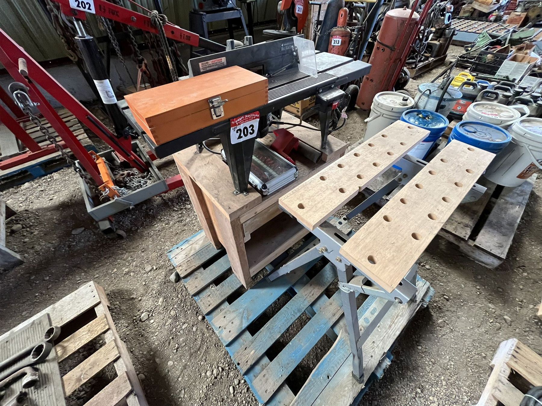 Craftsman Router & Bits, Bench Vice