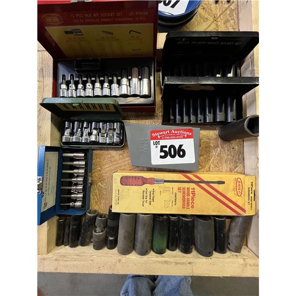 Screwdriver Set, 12pc Hex Socket Set, Socket Sets, Swivel Set, Bits
